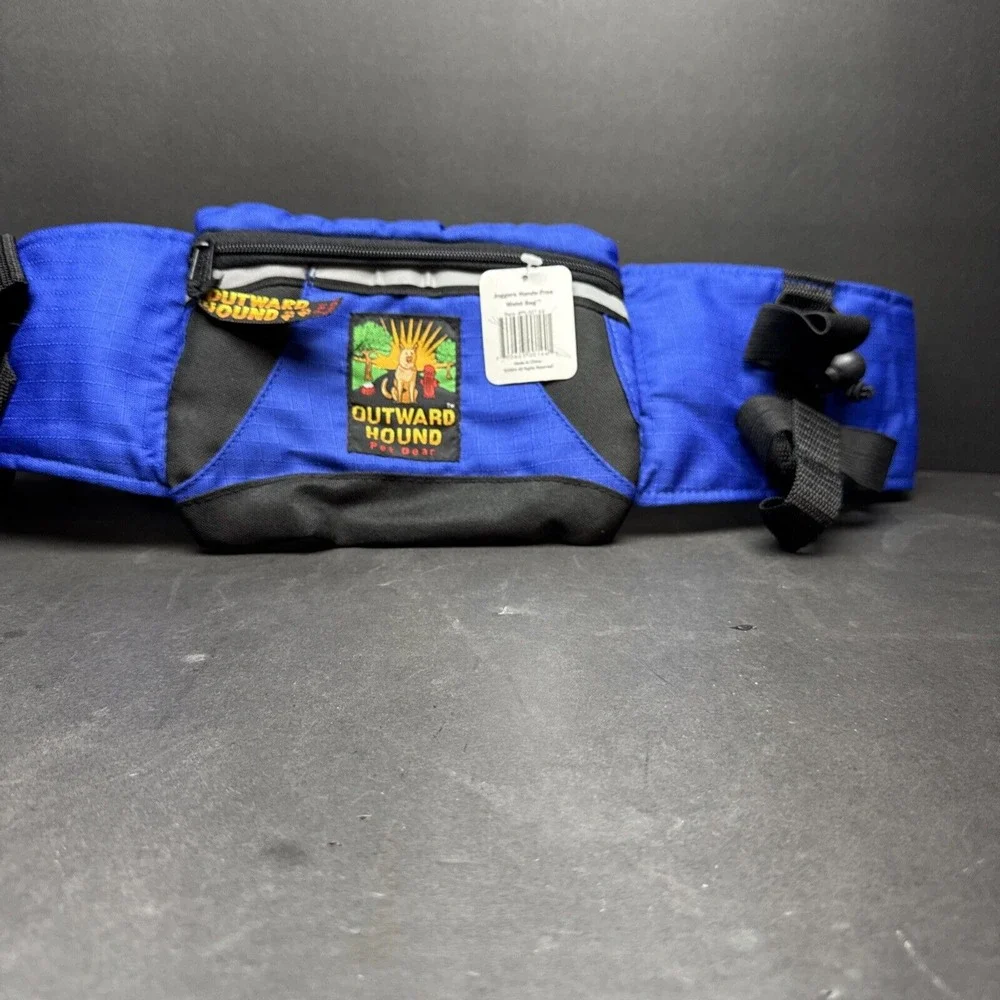 Outward Hound Pet Dog Travel Gear‎ Fanny Pack Holds Water Bottles Strap Blue